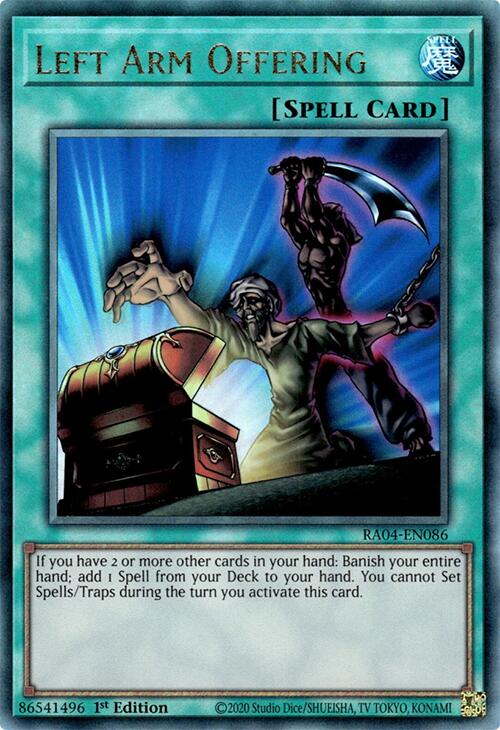 Left Arm Offering [RA04-EN086] Prismatic Ultimate Rare | Exor Games Truro