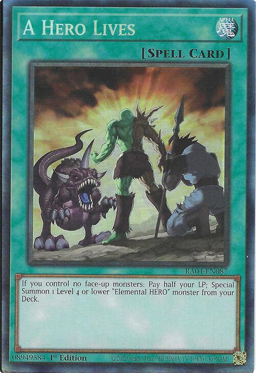 A Hero Lives [RA04-EN087] Prismatic Collector's Rare | Exor Games Truro