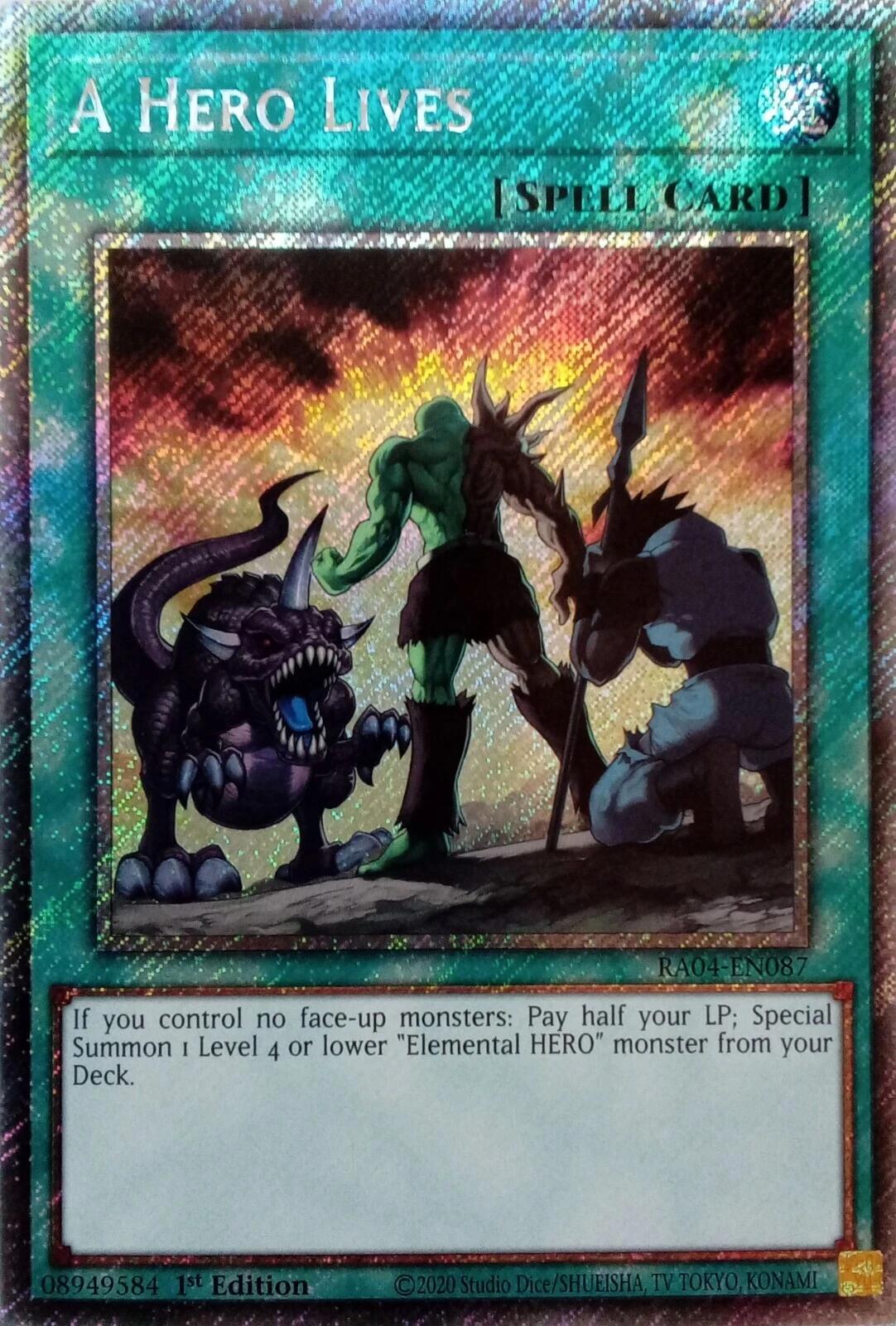A Hero Lives [RA04-EN087] Platinum Secret Rare | Exor Games Truro