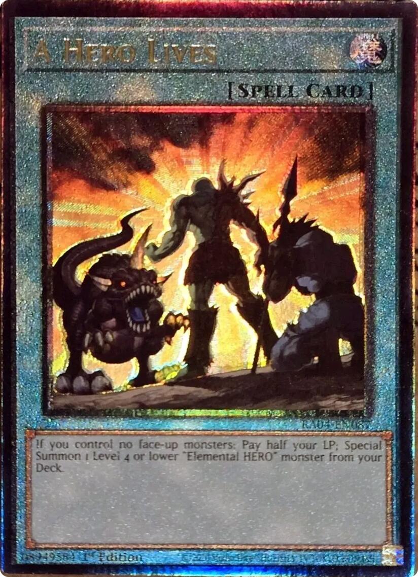 A Hero Lives [RA04-EN087] Prismatic Ultimate Rare | Exor Games Truro