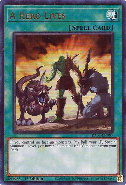 A Hero Lives [RA04-EN087] Ultra Rare | Exor Games Truro