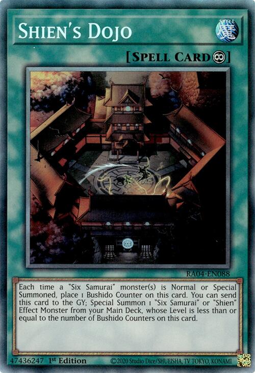 Shien's Dojo [RA04-EN088] Prismatic Collector's Rare | Exor Games Truro