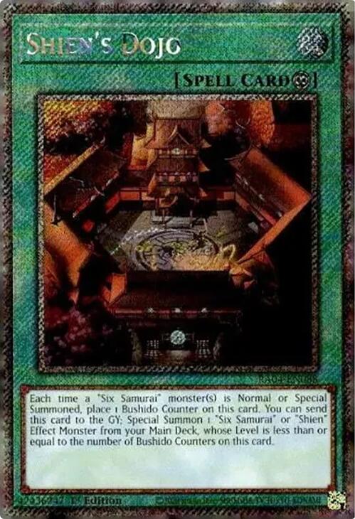 Shien's Dojo [RA04-EN088] Platinum Secret Rare | Exor Games Truro