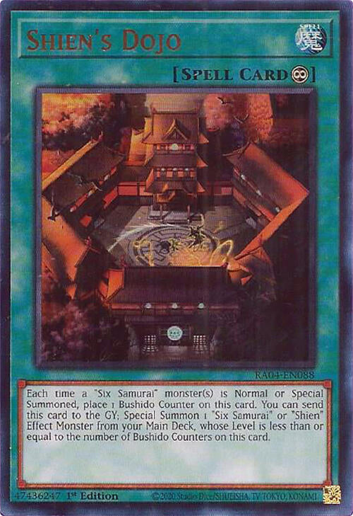 Shien's Dojo [RA04-EN088] Ultra Rare | Exor Games Truro