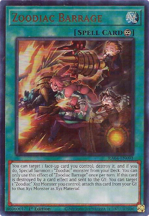 Zoodiac Barrage [RA04-EN091] Ultra Rare | Exor Games Truro