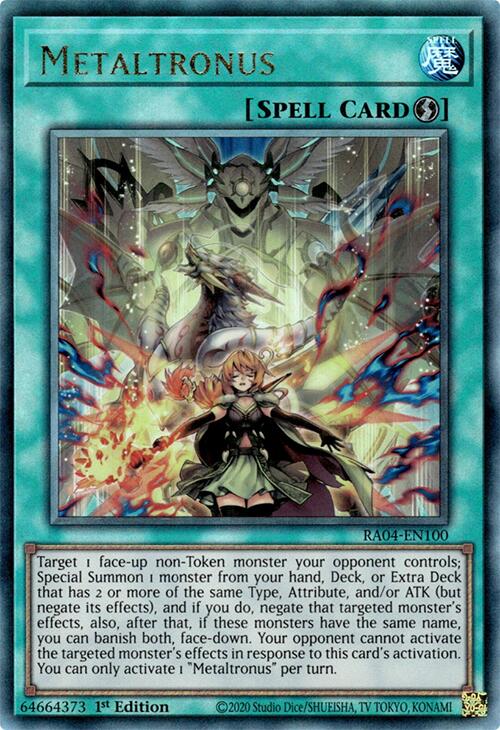 Metaltronus [RA04-EN100] Prismatic Ultimate Rare | Exor Games Truro
