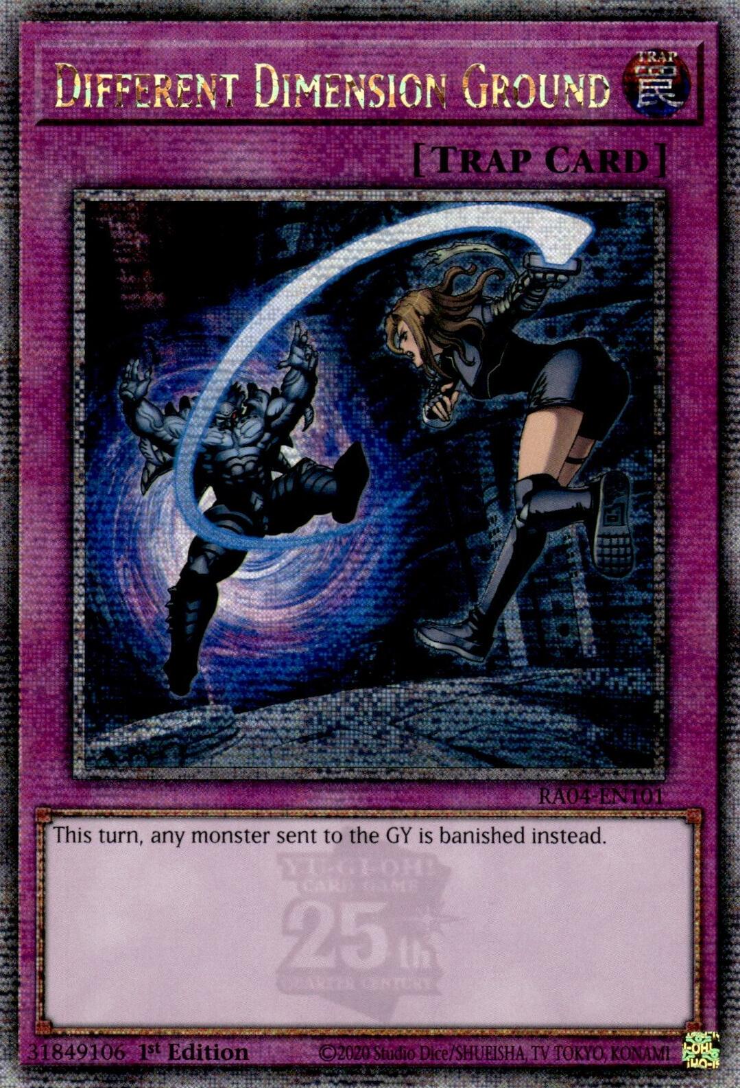 Different Dimension Ground [RA04-EN101] Quarter Century Secret Rare | Exor Games Truro