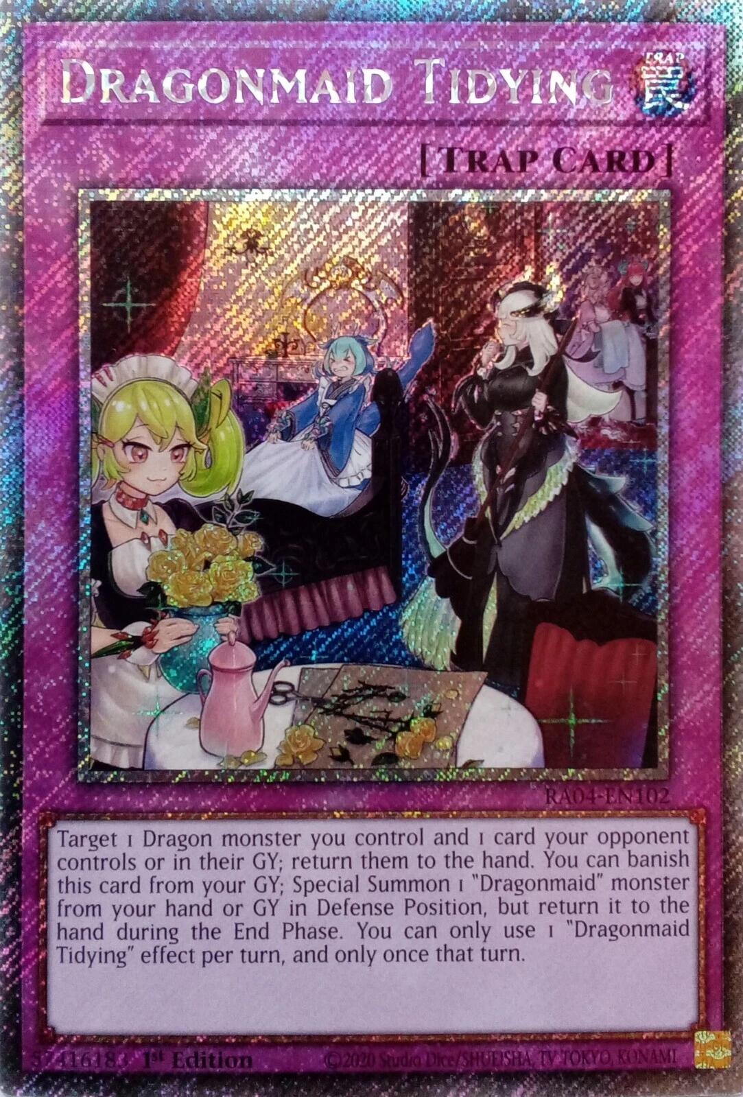 Dragonmaid Tidying [RA04-EN102] Platinum Secret Rare | Exor Games Truro