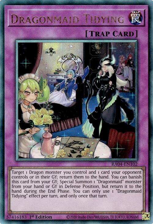 Dragonmaid Tidying [RA04-EN102] Prismatic Ultimate Rare | Exor Games Truro