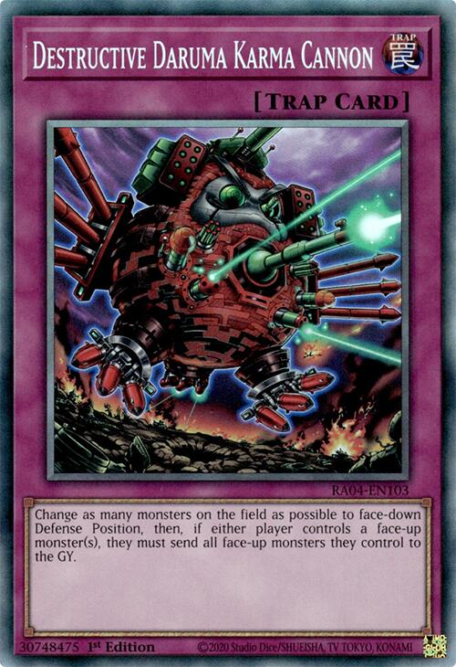 Destructive Daruma Karma Cannon [RA04-EN103] Prismatic Collector's Rare | Exor Games Truro