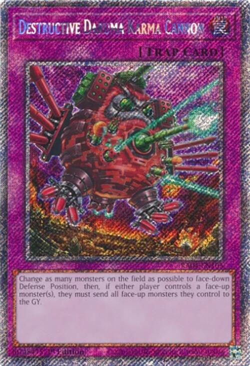 Destructive Daruma Karma Cannon [RA04-EN103] Platinum Secret Rare | Exor Games Truro