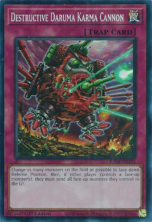 Destructive Daruma Karma Cannon [RA04-EN103] Super Rare | Exor Games Truro