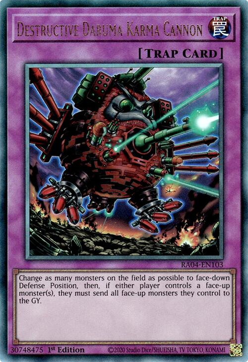 Destructive Daruma Karma Cannon [RA04-EN103] Prismatic Ultimate Rare | Exor Games Truro