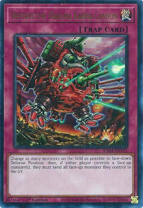 Destructive Daruma Karma Cannon [RA04-EN103] Ultra Rare | Exor Games Truro