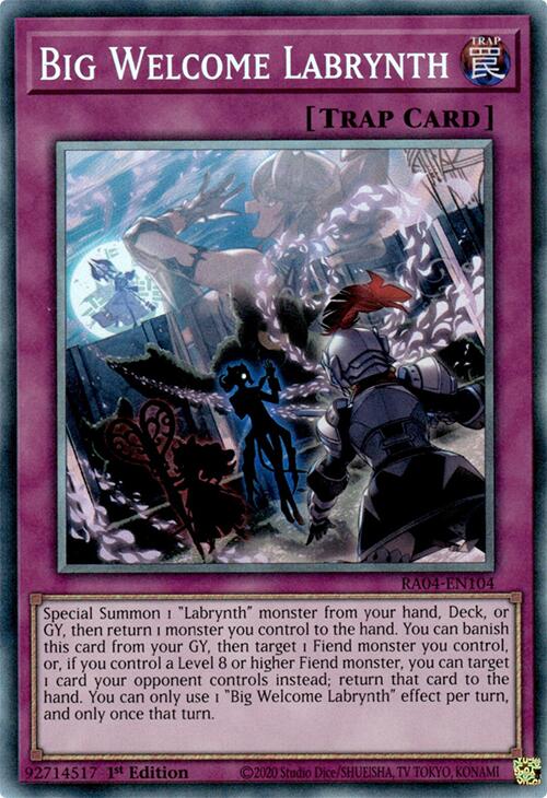 Big Welcome Labrynth [RA04-EN104] Prismatic Collector's Rare | Exor Games Truro