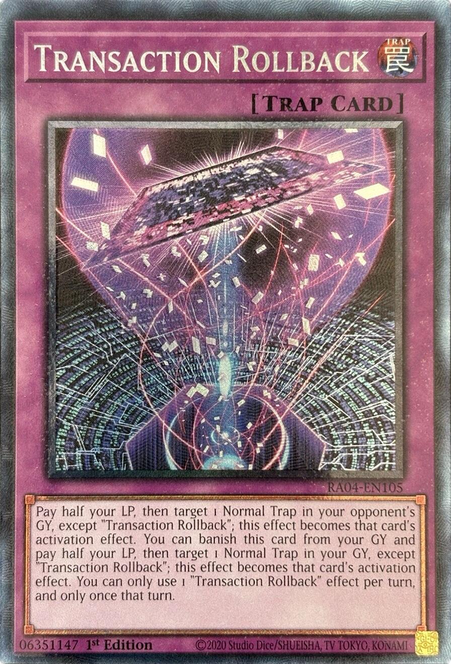 Transaction Rollback [RA04-EN105] Prismatic Collector's Rare | Exor Games Truro