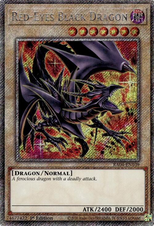 Red-Eyes Black Dragon (8th Art) [RA04-EN109] Platinum Secret Rare | Exor Games Truro