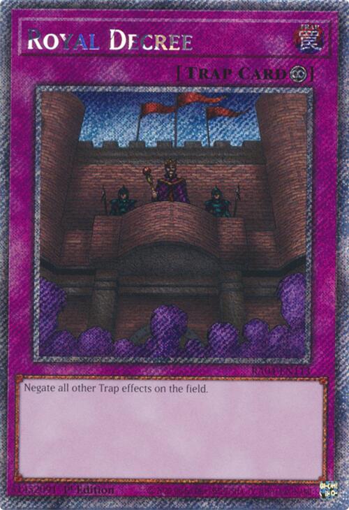 Royal Decree [RA04-EN113] Platinum Secret Rare | Exor Games Truro