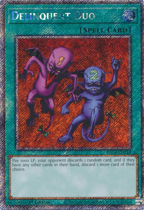 Delinquent Duo [RA04-EN114] Platinum Secret Rare | Exor Games Truro