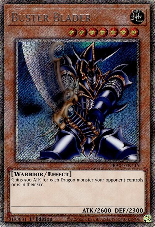 Buster Blader [RA04-EN115] Platinum Secret Rare | Exor Games Truro
