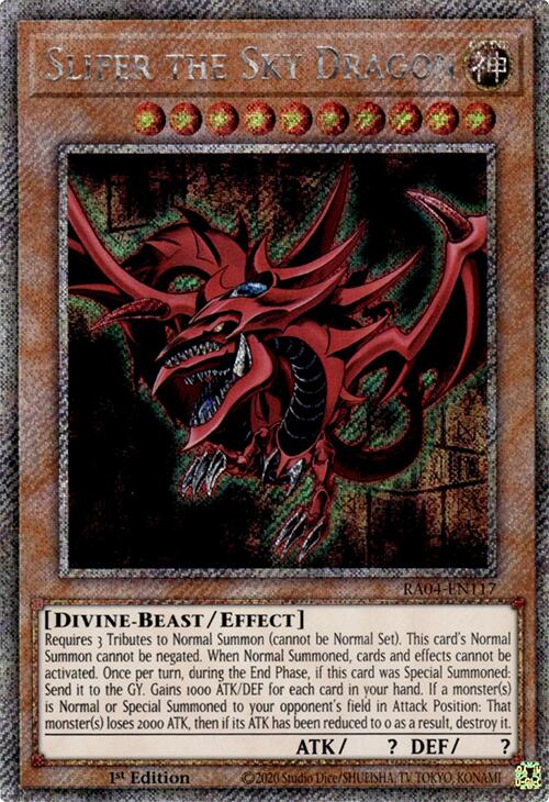 Slifer the Sky Dragon [RA04-EN117] Platinum Secret Rare | Exor Games Truro