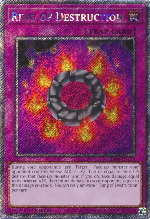 Ring of Destruction [RA04-EN119] Platinum Secret Rare | Exor Games Truro