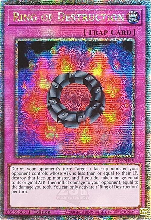 Ring of Destruction [RA04-EN119] Quarter Century Secret Rare | Exor Games Truro