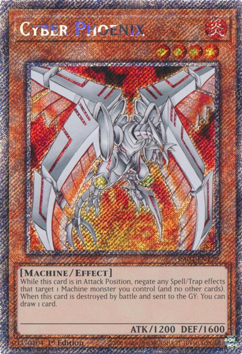 Cyber Phoenix [RA04-EN129] Platinum Secret Rare | Exor Games Truro