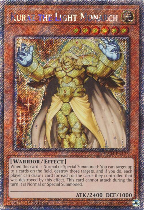 Kuraz the Light Monarch [RA04-EN133] Platinum Secret Rare | Exor Games Truro