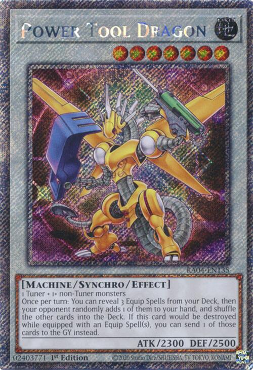 Power Tool Dragon [RA04-EN135] Platinum Secret Rare | Exor Games Truro