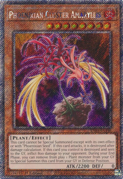Phoenixian Cluster Amaryllis [RA04-EN136] Platinum Secret Rare | Exor Games Truro