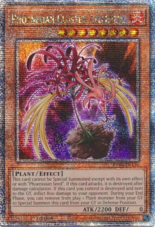 Phoenixian Cluster Amaryllis [RA04-EN136] Quarter Century Secret Rare | Exor Games Truro