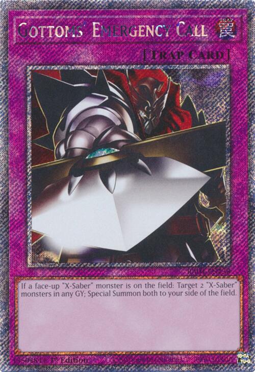Gottoms' Emergency Call [RA04-EN138] Platinum Secret Rare | Exor Games Truro