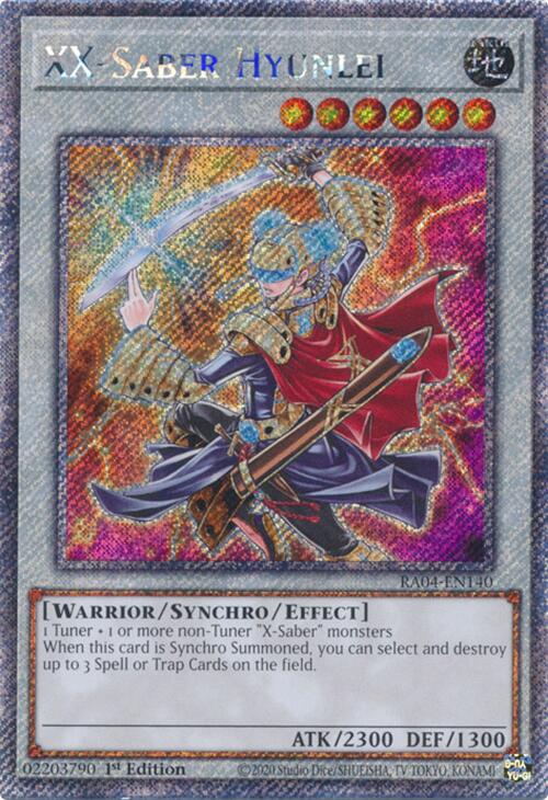 XX-Saber Hyunlei [RA04-EN140] Platinum Secret Rare | Exor Games Truro