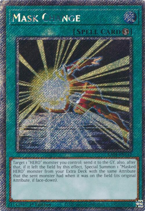 Mask Change [RA04-EN142] Platinum Secret Rare | Exor Games Truro