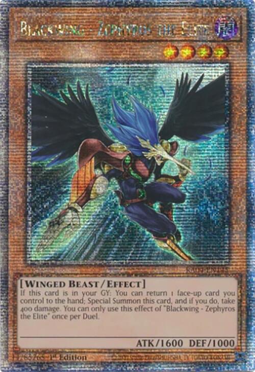 Blackwing - Zephyros the Elite [RA04-EN145] Quarter Century Secret Rare | Exor Games Truro