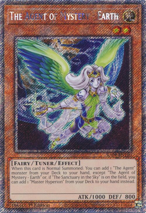 The Agent of Mystery - Earth [RA04-EN146] Platinum Secret Rare | Exor Games Truro
