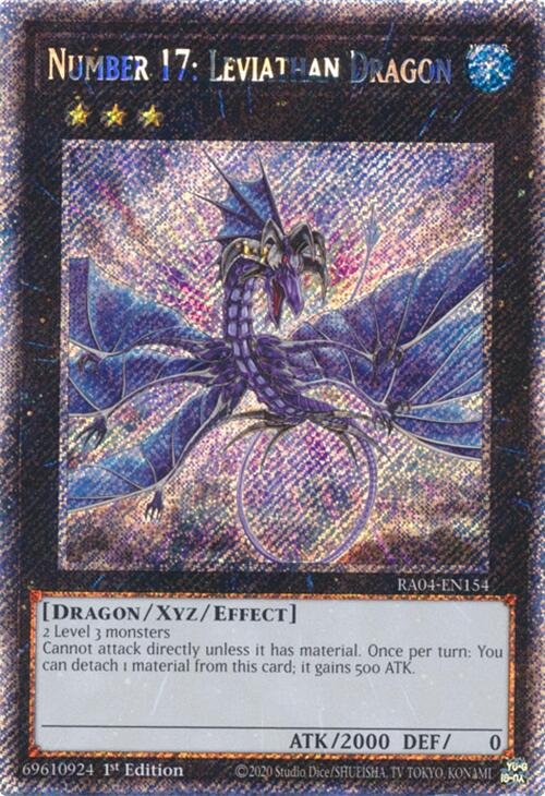Number 17: Leviathan Dragon [RA04-EN154] Platinum Secret Rare | Exor Games Truro