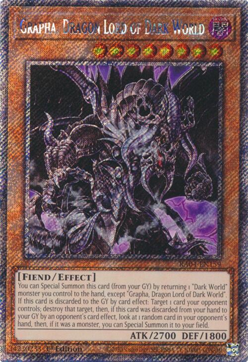 Grapha, Dragon Lord of Dark World [RA04-EN159] Platinum Secret Rare | Exor Games Truro