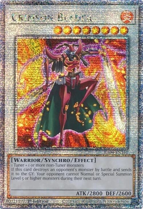 Crimson Blader [RA04-EN161] Quarter Century Secret Rare | Exor Games Truro