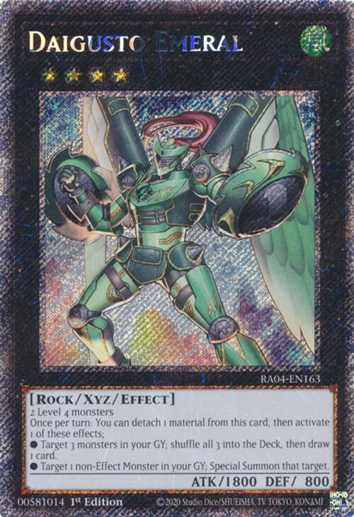 Daigusto Emeral [RA04-EN163] Platinum Secret Rare | Exor Games Truro