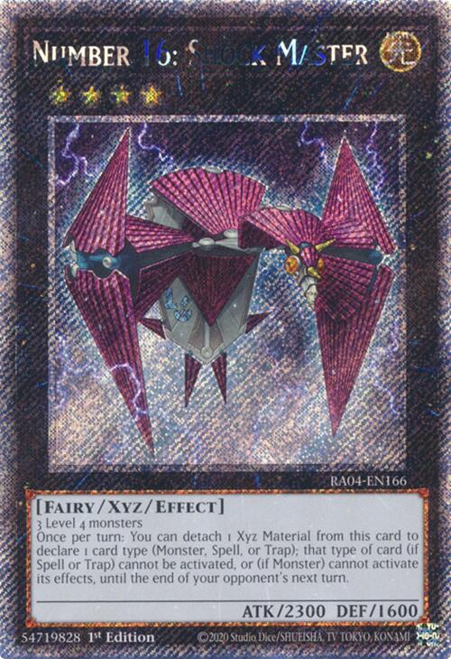 Number 16: Shock Master [RA04-EN166] Platinum Secret Rare | Exor Games Truro