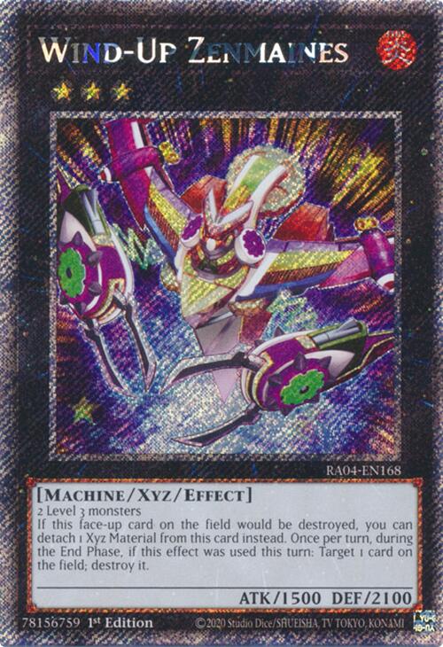 Wind-Up Zenmaines [RA04-EN168] Platinum Secret Rare | Exor Games Truro
