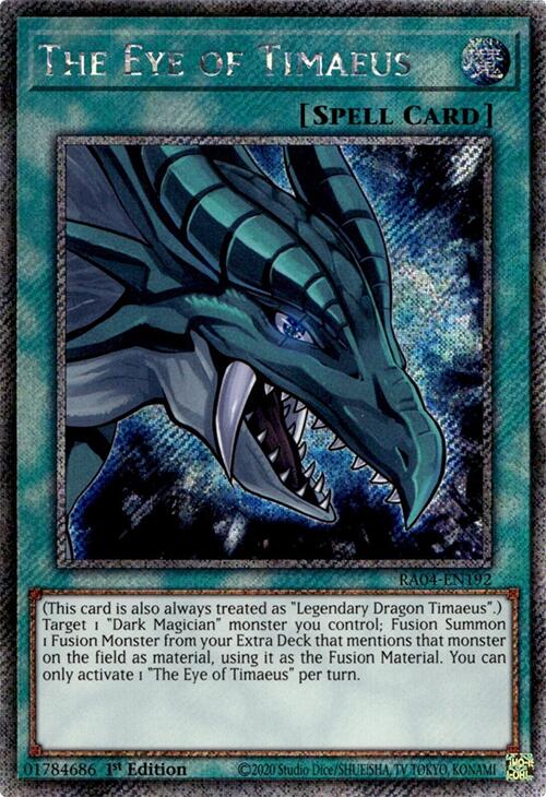 The Eye of Timaeus [RA04-EN192] Platinum Secret Rare | Exor Games Truro