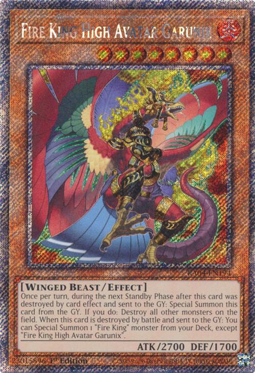 Fire King High Avatar Garunix [RA04-EN194] Platinum Secret Rare | Exor Games Truro