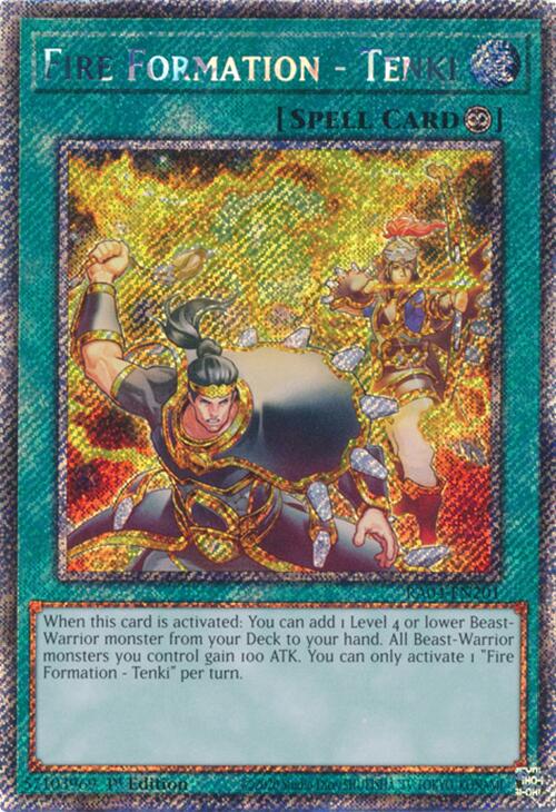 Fire Formation - Tenki [RA04-EN201] Platinum Secret Rare | Exor Games Truro