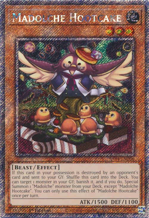 Madolche Hootcake [RA04-EN206] Platinum Secret Rare | Exor Games Truro