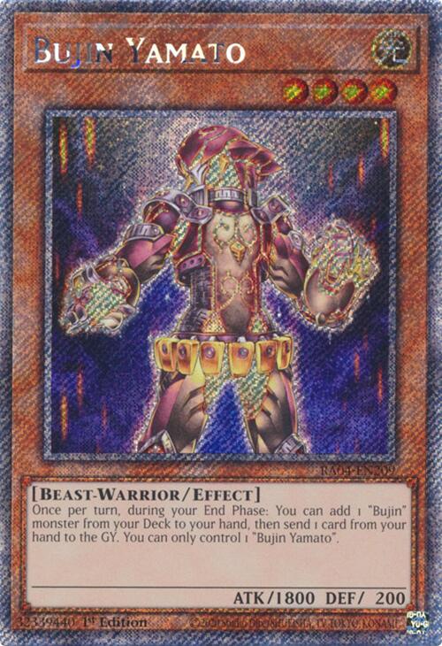 Bujin Yamato [RA04-EN209] Platinum Secret Rare | Exor Games Truro
