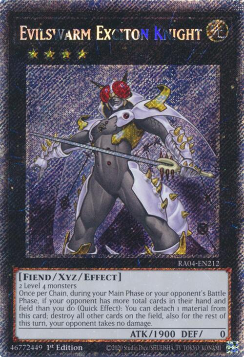 Evilswarm Exciton Knight [RA04-EN212] Platinum Secret Rare | Exor Games Truro