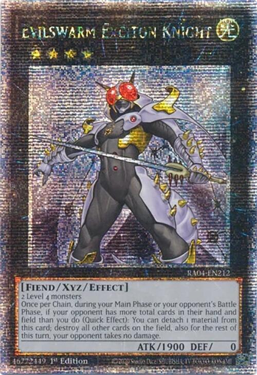 Evilswarm Exciton Knight [RA04-EN212] Quarter Century Secret Rare | Exor Games Truro